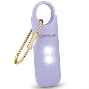 lot 14349 image: Personal Safety Alarm for Women �� Panic Button 130dB Siren with Dual LED Strobe Flashlight, Rechargeable Self Defense Keychain for Night Walking, Campus, Travel Gifts for Women (Violet)