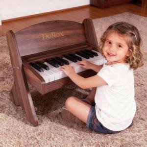 lot 3798 image: Dollox Kids Piano Digital Keyboard, 25-Key Wooden Electric Keyboard Toys for Toddlers, Baby Musical Instrument for Beginners, Mini Music Birthday Gift for 3-7 Year Old Boys and Girls