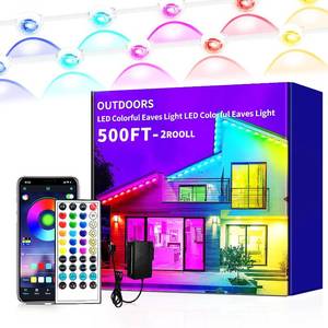 lot 3816 image: Yocrostar Permanent Outdoor Lights 500ft Smart Outside RGB LED Christmas Light, App Control Remote IP67 Waterproof Eternity Eaves Lighting for Halloween��House��Patio Decor ��Garden Decor, Decorations