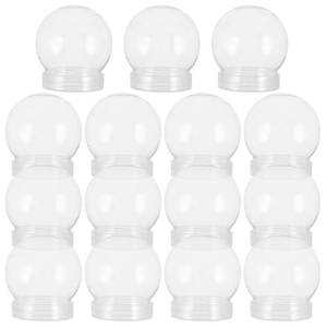 lot 3836 image: BESTOYARD 15 Pack Snow Globe Clear Water Globes, Empty Snow Globe Making Props for DIY Crafts, Christmas Decorations, Fillable with Paint, Fabric, Glitter, Candy, Photos, Mini Trees