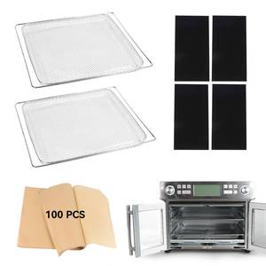 lot 3846 image: Air Fryer Accessories for Emeril Lagasse Dual Zone 25 QT Oven, Baking Set with Air Fryer Basket Baking Pan Parchment Paper Disposable Airfryer Liner for Emeril Lagasse Dual Zone 360 Extra Large