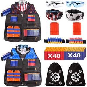 lot 3863 image: POKONBOY 2 Sets Tactical Vest Kits Compatible with Nerf Guns N-Strike Elite Series