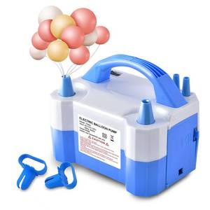 lot 3883 image: Electric Air Balloon Pump, Portable Dual Nozzle Electric Balloon InflatorBlower for Party Decoration,Used to Quickly Fill Balloons - 110V 600W Blue