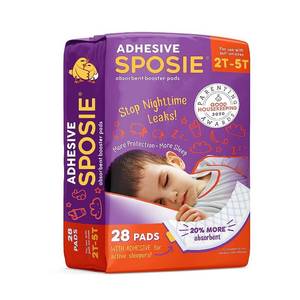 lot 4097 image: Sposie Diaper Booster Pads with Adhesive, fits Pull-Up-Style Diaper Sizes 2T-5T, Baby Diaper Pads Inserts Overnight, Diaper Liners for Nighttime Diapers, Overnight Diapers, 28 ct