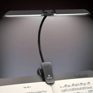 lot 4106 image: Vekkia 96 Led Rechargeable Music Stand Light - Folding Clip On Piano Lamp, Portable Professional with 5 Brightness�3 Color Temperature for Grand Piano and Book Reading