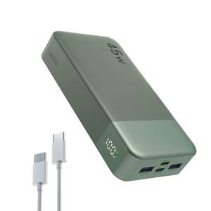 lot 4113 image: NOBIS Portable Charger, 20000mAh Power Bank, 45W Power Bank Fast Charging, Battery Pack with C to C Cable, Battery Bank with Digital Display for iPhone Android Laptop etc(Green)
