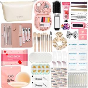 lot 4122 image: Bridal Emergency Kit for Wedding Day, Womens 40 Essentials Items for Bride with Cosmetic Bag, Must-Haves for Wedding & Daily Travel, All-in-One Survival Set, Perfect Bride Wedding Gift