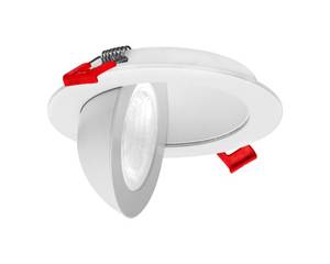 lot 4130 image: DGF 4-inch White Selectable Canless Floating Gimbal LED Recessed Downlight (DGF43120SRDWH)