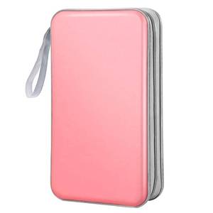 lot 4146 image: Bivisen CD Case Wallet, 80 Capacity DVD VCD Media Blu-ray Case Wallet Holder Storage Organizer (Light Pink)