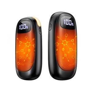 lot 4158 image: Hand Warmers Rechargeable 2 Pack, Electric Dual-Sided Heating with LED Display & Flashlight, Max 127��, 13Hrs Long Lasting Pocket Heater for Raynauds, Hunting Essentials, Golf Gifts for Men Women
