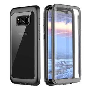 lot 4162 image: Pakoyi Samsung Galaxy S8 Case, Full Body Bumper Case Built-in Screen Protector Slim Clear Shock-Absorbing Dustproof Lightweight Cover Case for Samsung Galaxy S8 (GreyClear)