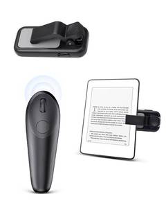 lot 4171 image: Remote Control Page Turner for Kindle Paperwhite Oasis Scribe Kobo, RF Page Turner Clicker for Kindle Device iPhone iPad Tablets, Novels Ereader Accessories with Wrist Strap Storage Bag