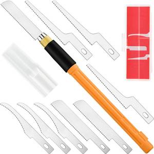 lot 4184 image: Honoson Mini Hand Saw Model Tools Small Hobby Saw Blades Kit with 9 Tiny Razor Hacksaw Blades for Miniatures, Modeling, DIY Crafts, Plastic Models, Wood(Style 1,Yellow)