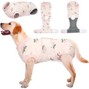 lot 4190 image: Kuoser Recovery Suit for Dogs Cats After Surgery, Professional Pet Recovery Shirt Dog Abdominal Wounds Bandages, Substitute E-Collar & Cone,Prevent Licking Dog Onesies Pet Surgery Recovery Suit