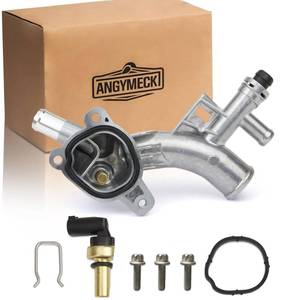 lot 4193 image: Aluminum Water Outlet Thermostat Housing for 2011-2016 Chevrolet Cruze 1.4L for 2016 Chevrolet Cruze Limited 1.4L for 2012-2020 Chevrolet Sonic 1.4L for 2013-2020 Chevrolet Trax 1.4L