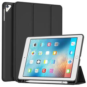 lot 4235 image: ProCase Slim Case for iPad 6th 5th Generation, iPad Air 2nd Air 1st, 9.7 Inch Soft TPU Cover Back with Pencil Holder, Auto WakeSleep -Black