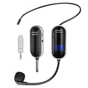 lot 4238 image: UHF Wireless Headset Microphone System Mic Headset - LED Digital Display, Head Handheld Mic 2 in 1, Working Time 6H, 165 ft Range Mics for Voice Amplifier, Tour Guide, Teaching, Fitness, PA System