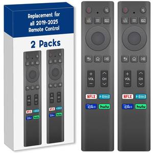 lot 4254 image: 2 Pack for Samsung Smart TV Remote, Universal Control Replacement for Samsung 2019-2025 QLED Crystal UHD Smart TVs (NO Voice Function)