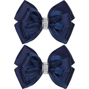 lot 4271 image: ZOLYCO 4.5-Inch Hair Bows Alligator Clips Delicate Pearl Hair Accessories for Girls, Toddler, Kids and Women Daily Dress Up Birthday Wedding Christmas Occasions- Set of 2