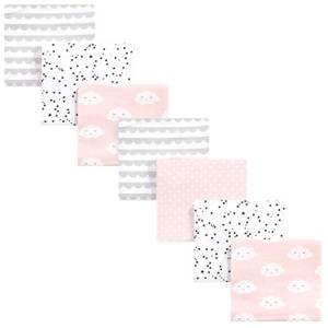 lot 4280 image: Hudson Baby Unisex Baby Cotton Flannel Receiving Blankets Bundle, Pink Clouds, One Size