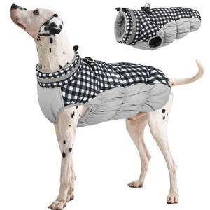 lot 5297 image: FUAMEY Dog Coat for Large Dogs,Waterproof Dog Winter Jacket with Harness Built in Puppy Cold Weather Coats Reflective Pet Vest with Zipper Warm Fleece Dogs Snowsuit Windproof Checkerboard XL