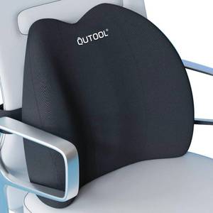 lot 5308 image: QUTOOL Lumbar Support Pillow for Office Chair, Memory Foam Low Back Support,Back Pain Relief, Ergonomic Back Cushion for Desk Chair,Gaming Chair,Adjustable Strap and Washable Cover