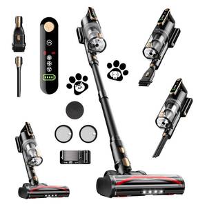 lot 5313 image: Cordless Vacuum Cleaner, 45Kpa 50 Mins Runtime Self-Standing Stick Vacuum Cleaners for Home, Powerful Suction, Lightweight, LED Touch Screen 8 in 1 Vacuum for Pet Hair, Carpet, Hardwood Floor, Black used