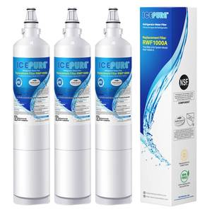 lot 5344 image: ICEPURE 5231JA2006A Replacement for LG LT600P, KENMORE 9990, 5231JA2006B, KENMORECLEAR 46-9990, 5231JA2006A-S, WFC2001, LSC27931ST, LFX25960ST, FML-2,RWF1000A Refrigerator Water Filter 3PACK