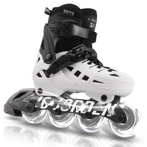 lot 5345 image: Inline Skates for Kids Girls and Boys, 4 Sizes Adjustable Roller Skates Blades with Full Light Up Wheels for Women Men, Durable Outer Shell, Roller Skates 4-12 Adults
