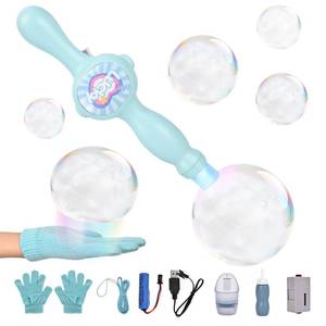 lot 6002 image: Elastic Bubble Fog Wand,Fog Bubble Machine,Bubble Machine,Fun Science Experiments, Kids Toys, Parent-Child Interaction (Blue)