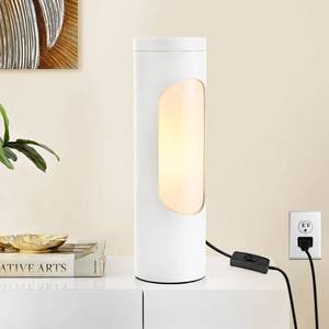 lot 6033 image: LEDIARY Kosher Lamp for Shabbos, White Table Lamps and Nightlight for Living Room Bedroom��T10 Bulb Included (4W Eqv 40W, 400LM, 3000K)