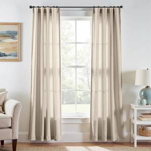 lot 6073 image: jinchan Oat Clost Linen Blend Curtains 84 inch Length 2 Panel for Bedroom Bathroom, Farmhouse Country Cottage Core Style 38 inch Wide Drapes with Rod Pocket Back Tab(38W x 84L, Oat)