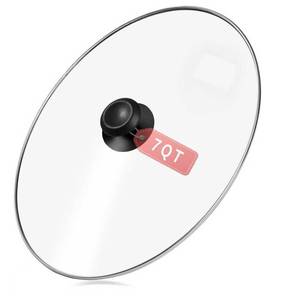 lot 6080 image: Oval Glass Lid 7 Quart Replacement for Crock Pot 7qt Slow Cooker SCV700SS and for Hamilton Beach Slow Cooker SCV700, 33474G, SCV700-KC, SCV700SS Replacement Oval 7 Quart Lids