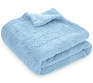 lot 6082 image: BORITAR Baby Blanket for Boys Girls Ultra Soft Fleece Warm and Lightweight Animal Blankets for Infant Toddler Newborn, 30x40 Inch, Blue
