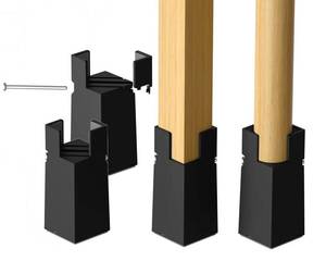 lot 6084 image: Sephyroth Adjustable Bed Risers Furniture Risers 4Pack with Screw Clamp.Table Desk Chair Risers.Bed Risers 4Inch Fit Furnitures SquareRound Leg Diameter from 0.8��1.6 (4Inch Black)