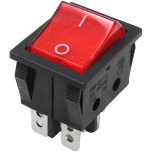lot 6085 image: ISDVBUY 5 Pack Heavy Duty Rocker Switch, Red Lighted KCD4 Toggle Switch DPST, 30A 250VAC Rocker Switch for Home Appliances DIY Enthusiasts