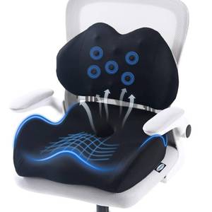 lot 6088 image: Lexeme X Large Memory Foam Seat Cushion Lumbar Support Pillow for Sciatica & Tailbone Pressure Relief Coccyx Pad for Office Chair, Car,Wheelchair,Home,Office