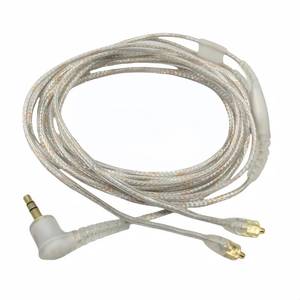 lot 6115 image: Replacement EAC64CL 64 -Inch Detachable Earphone Cable for Shure SE215, SE315, SE425 SE535 and SE846 Earphones (Clear)