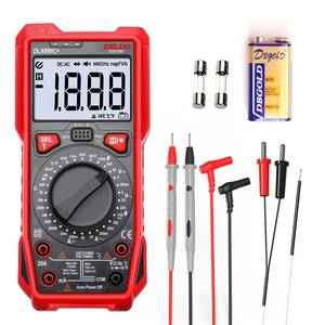 lot 6118 image: DELIXI Digital Multimeter, Manual Range Tester with High Accuracy Measures Voltage, Current, Resistance, Capacitance, Temperature, NCV, Dual Ceramic Fuses Included parts only