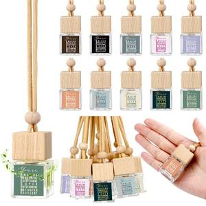 lot 6134 image: Funnymoom Employee Appreciation Gift Bulk 8ml Car Air Freshener Diffuser Hanging Car Empty Glass Oil Diffuser Thank You Gifts for Coworker Social Worker(20 Pcs)