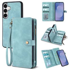lot 6138 image: TwoHead Wallet Case Compatible with Samsung Galaxy S25 FE,Detachable Magnetic Phone Case,PU Leather All-Round Protective Cover Wallet,with Card HolderChange Pocket(6.7 in,Blue)