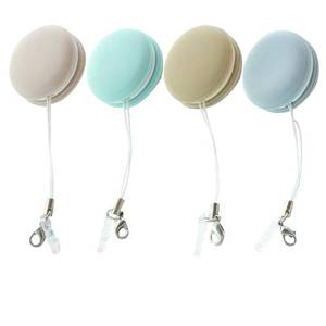 lot 6142 image: Toyvian Macaron Mobile Phone Screen Wipe, 4pcs Candy Color Macaron Shape Cleaning Cloth Mobile Phone Screen Lens Wipe Glasses with Portable Keychain for TV Monitors Glass Lens (Random Color)