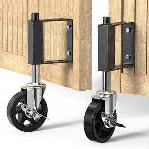 lot 6147 image: Heavy Duty Gate Wheels for Fences, Yards, Farms, Gate Casters with Spring Loaded, 360 Degree Swivel Max Load Capacity 220lbs