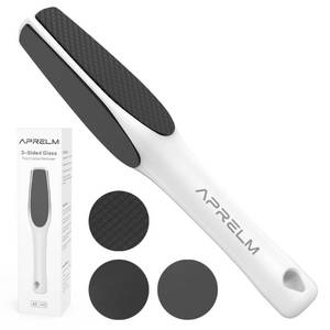 lot 6173 image: AprElm 3-Sided Nano Glass Foot Callus Remover, Professional 3-in-1(Coarse, Medium, Fine) Foot File, Pedicure Tools for Feet Hard Skin Smooth Polishing (White)