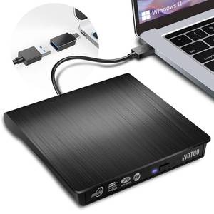 lot 6174 image: YOTUO External CDDVD Drive, Portable USB 3.0 & USB-C CD RW Drive, DVD Player, DVD Burner for Laptop, Desktop, Compatible with Windows 781011, Mac, MacBook ProAir, Linux (IDD029-2)