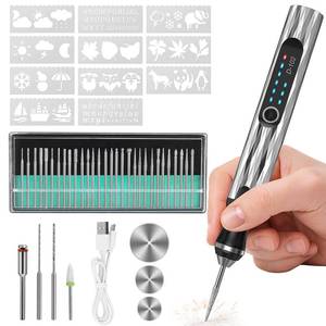 lot 6178 image: Upgraded Electric Engraving Pen with 37 Bits & 3-Speed Adjust,USB Rechargeable,Rotary Tool for 50 Surfaces - Professional & Beginner Friendly, Portable for DIY Crafts,Personalization & Gifts