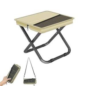 lot 6192 image: A2-in-1 Collapsible Camping Stool & Sling Bag  220LB Load Capacity Folding Portable Fishing StoolCollapsible Stool for Camping, Hiking, Fishing, Gardening & Beach Outdoor Activities