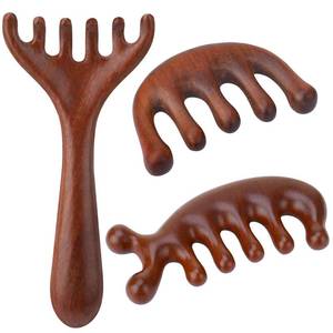 lot 6194 image: ProSuites 3 Pcs Wooden Head Scalp Massager Comb, Head Massage Tool for Relaxation Hair Gua Sha Comb for Mother,Gaughter,Wife Fork Like Comb Broken