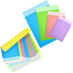 lot 6195 image: Outus 120 Pcs Poly Mailer Envelope 4 Sizes Shipping Bags Self Adhesive Clasp Envelope Self Adhesive Tear Proof Mailing Covers(8 x 12 In, 10 x 14 In, 13 x 18 In, 15 x 20 in,Mixed Color)