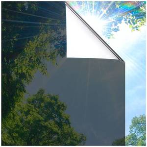 lot 6197 image: Coavas One Way Privacy Window Film, Heat Control Window Tint for Home, Sun Blocking Reflective Window Film See Out Not in, Anti UV Static Cling for Windows Office Door (Black, 17.5 x 78.7 inches)